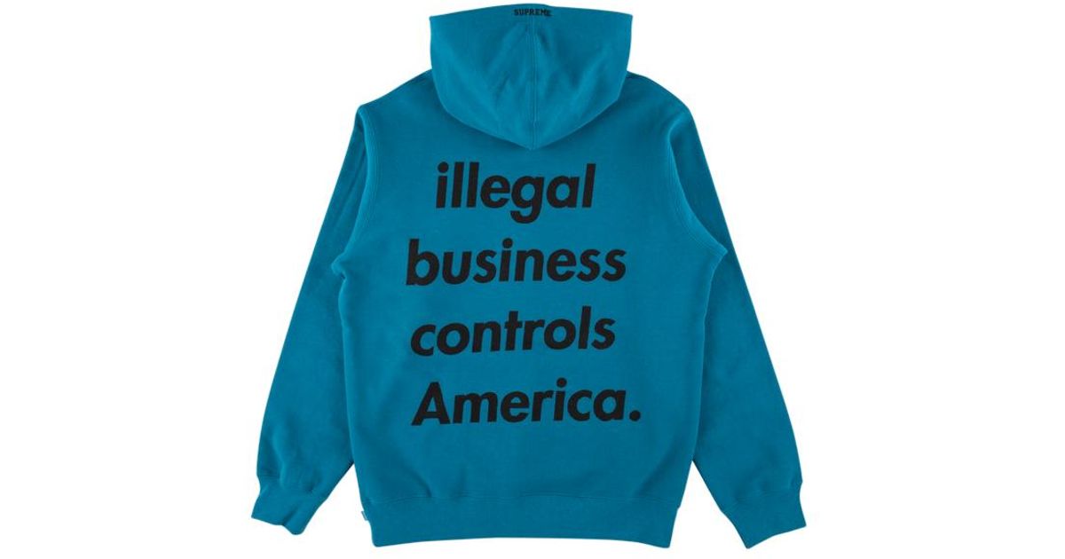 illegal business hooded sweatshirt