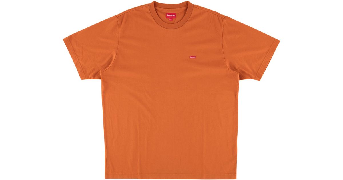 Supreme Small Box Tee In Rust Orange For Men Lyst