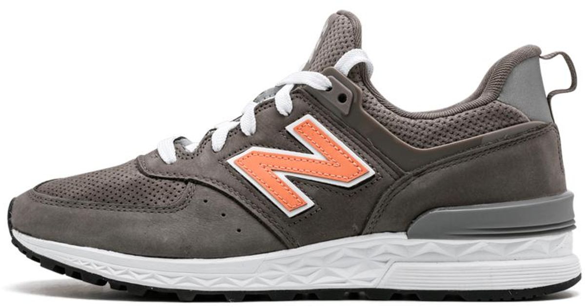 New Balance Leather Ms574 Ronnie Fieg Kith Shoes Size 7 In Grey White Gray For Men Lyst