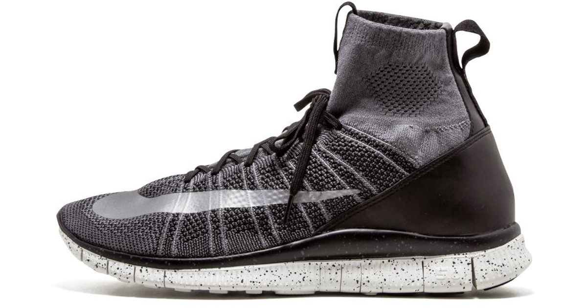 nike free flyknit mercurial dark grey