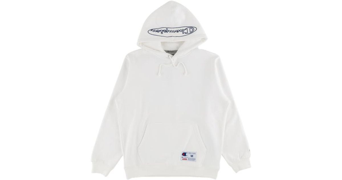 champion supreme hoodie white