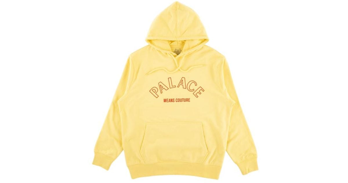 palace hoodie yellow
