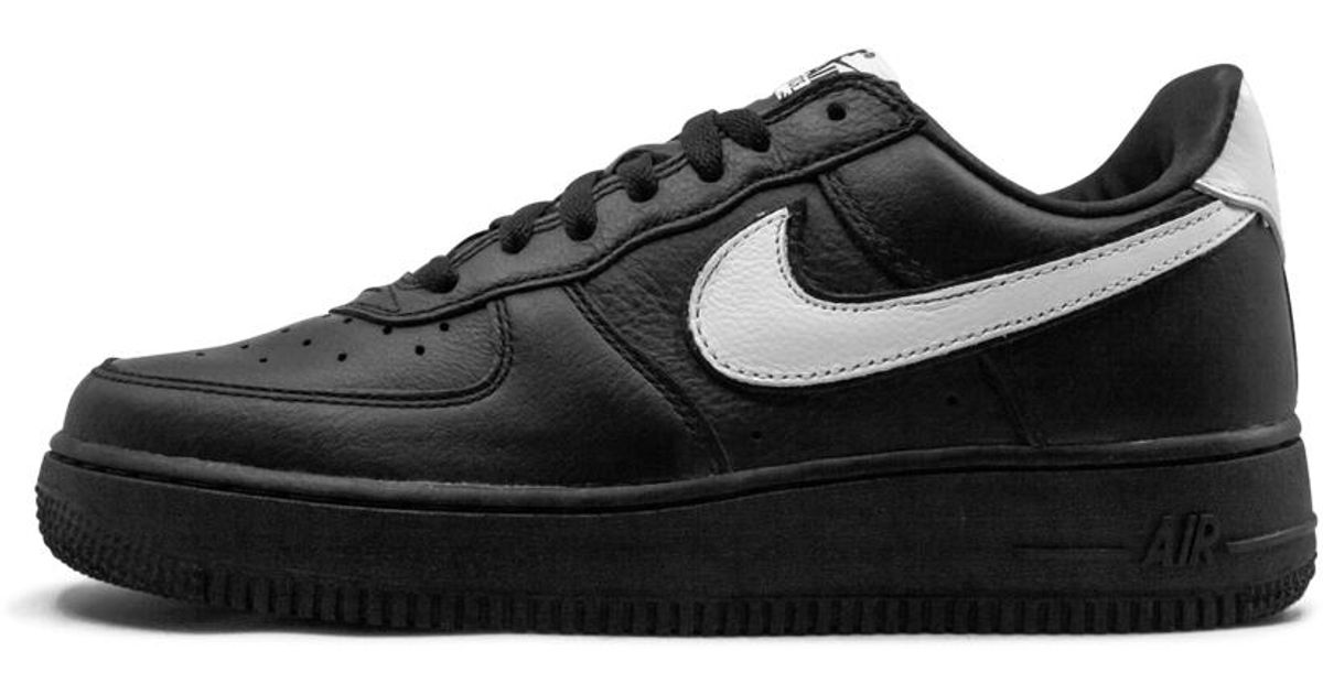 nike air force 1 low qs black white men's