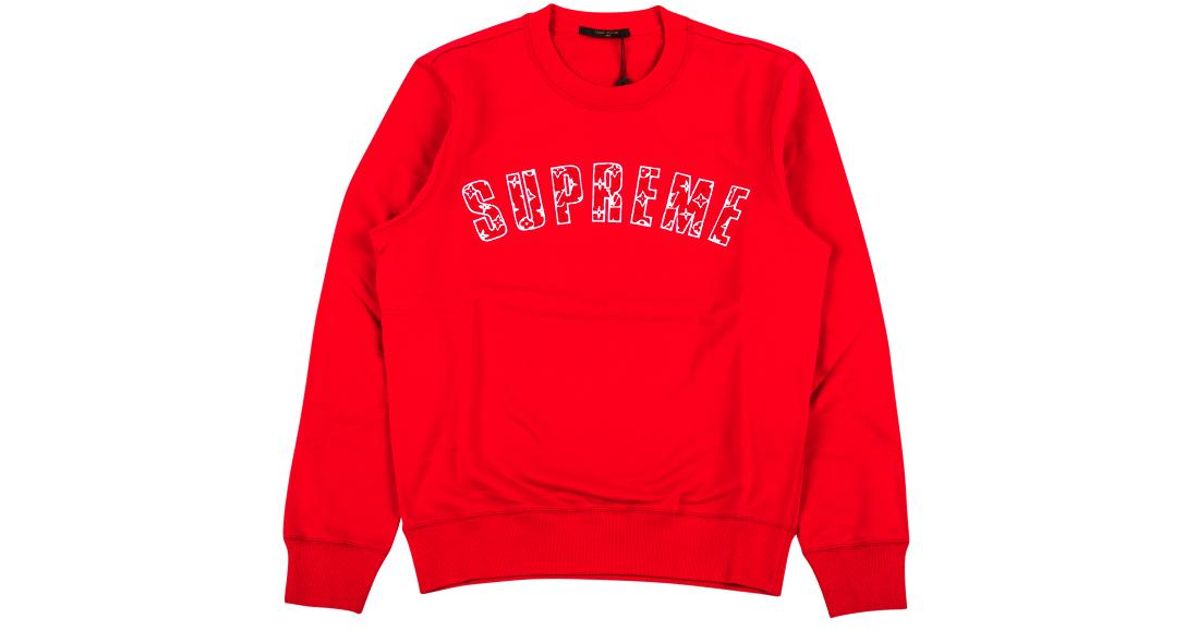 Louis Vuitton Arc Logo Sweatshirt &quot; X Supreme&quot; in Red for Men - Lyst