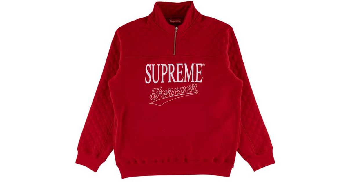 supreme forever half zip sweatshirt