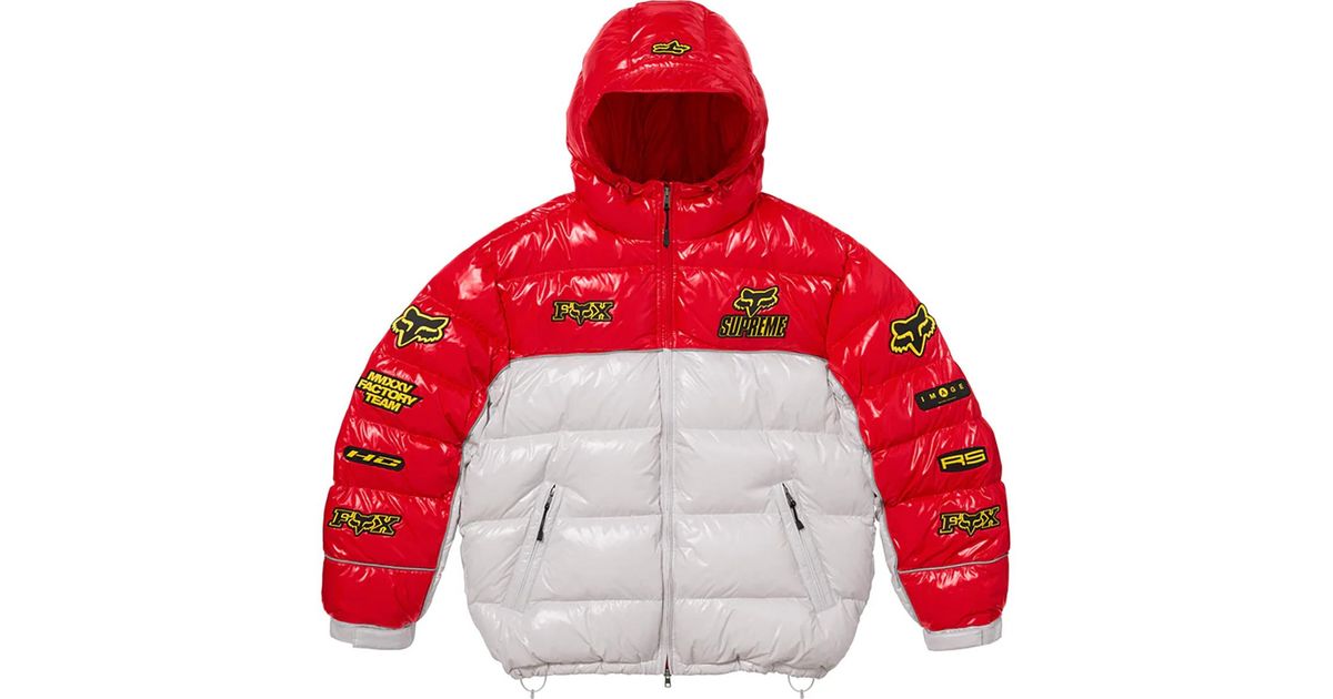 Supreme Fox Racing Shiny Down Puffer Jacket 