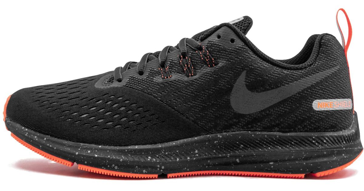 Nike Lace Zoom Winflo 4 Shield Sneakers in 8 (Black) for Men | Lyst