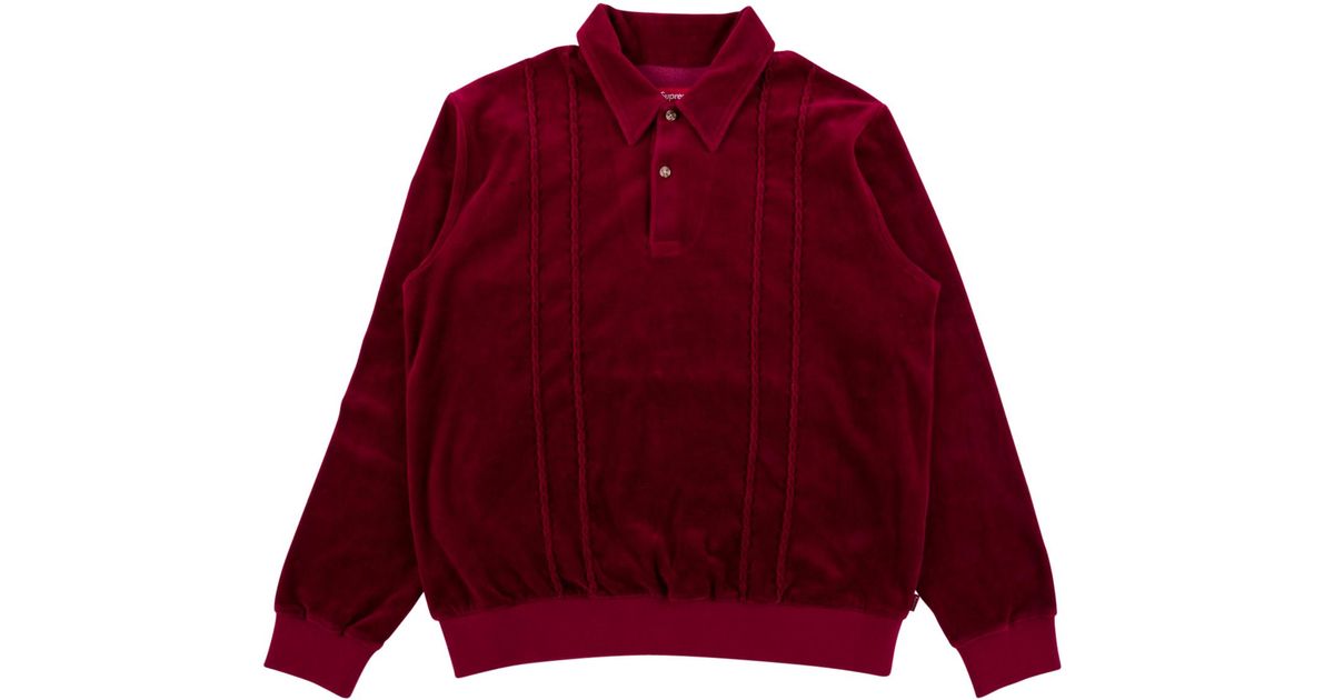 supreme velour polo