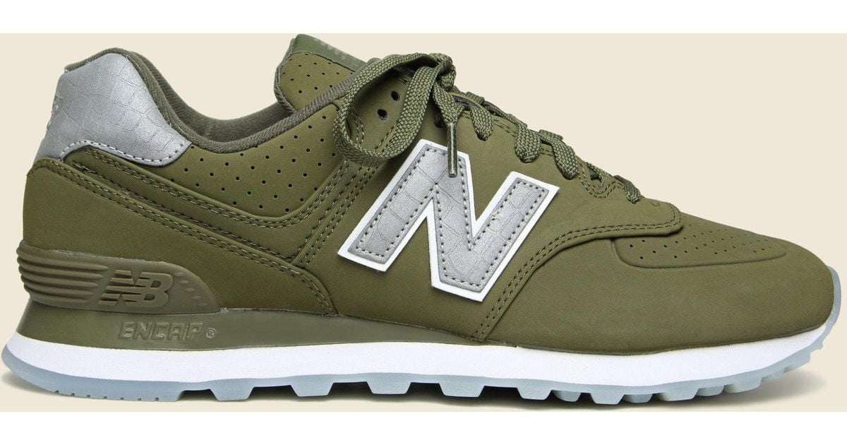 New Balance Synthetic 574 Sneaker in Olive (Green) for Men - Lyst