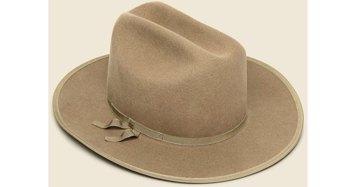 RRL Wool Felt Cattleman Hat Silver/tan for Men Lyst