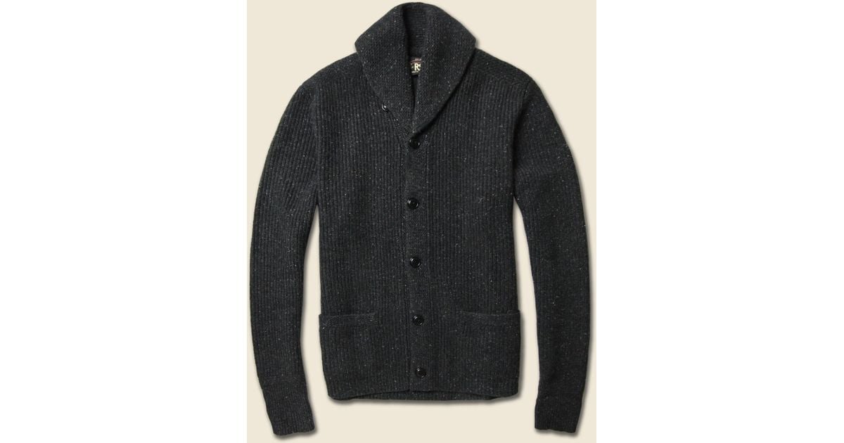 rrl cashmere shawl collar cardigan