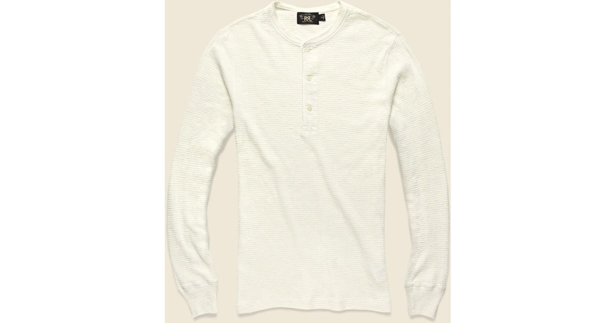 rrl waffle henley