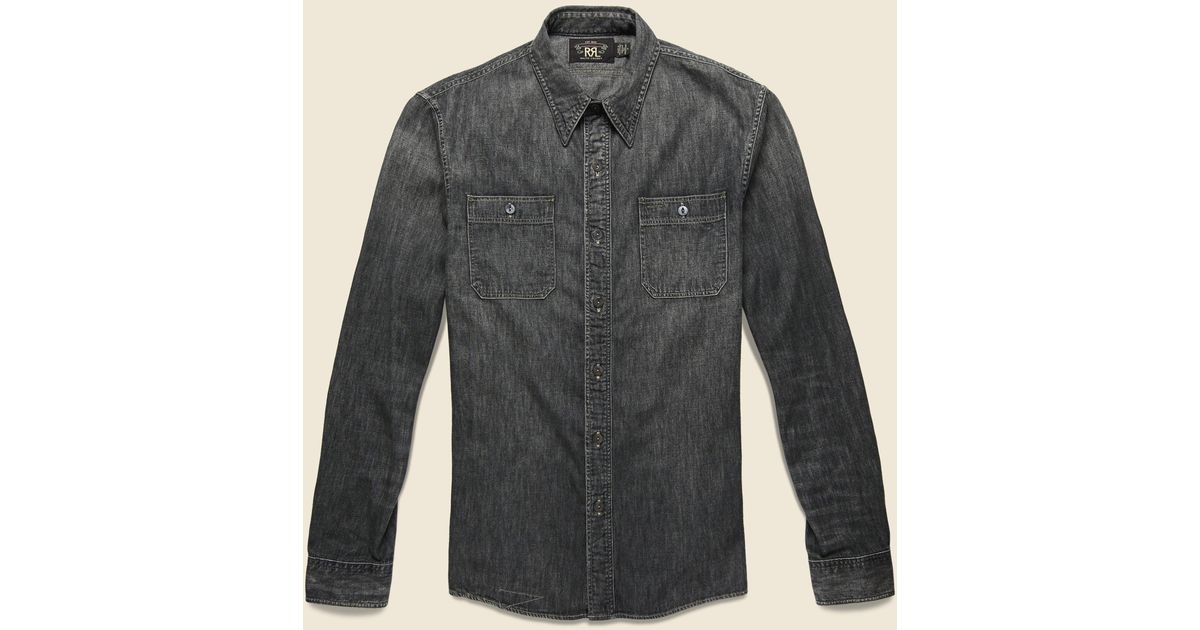 black denim work shirt