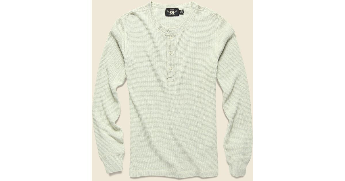 rrl waffle henley