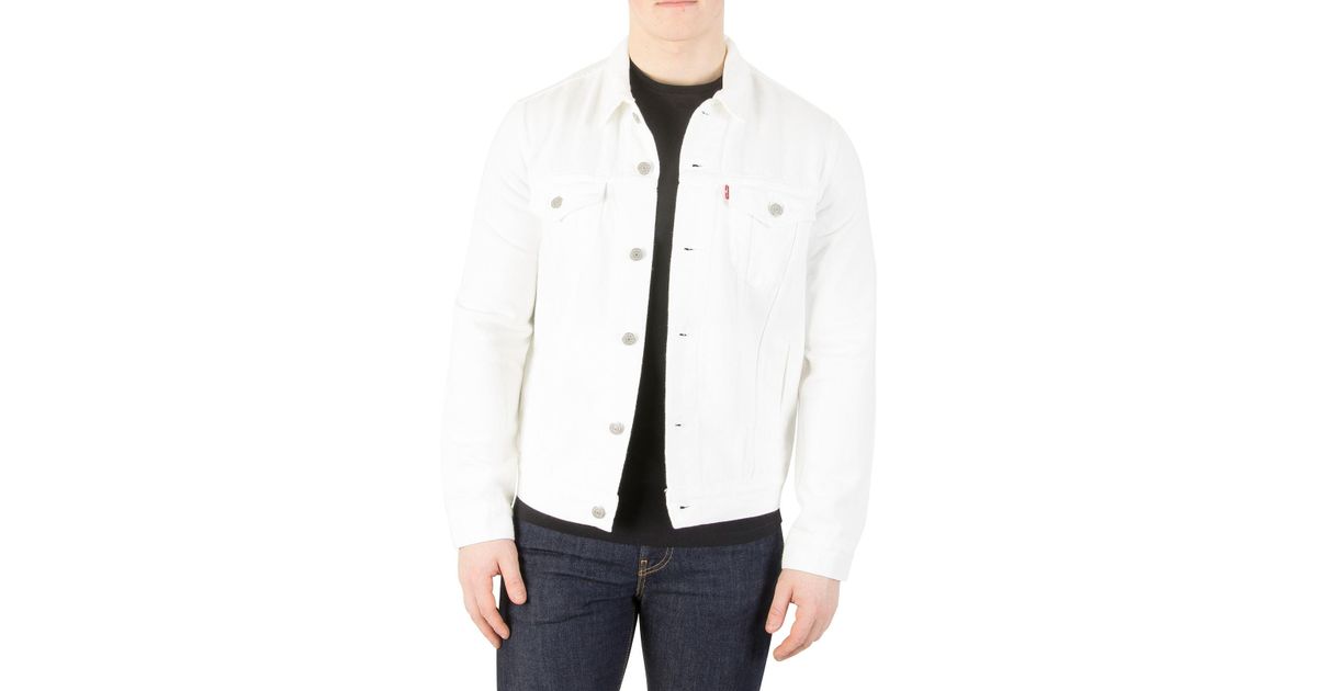 Levi's Steel Hour The Trucker Jacket in White for Men | Lyst