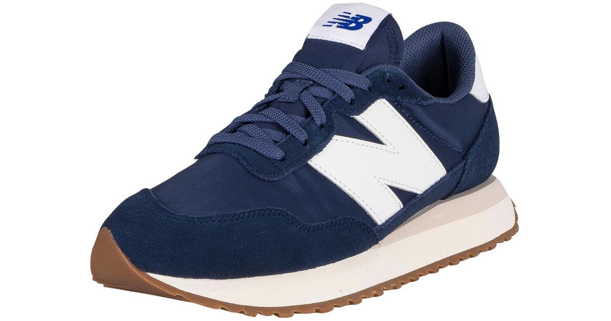 New Balance 237v1 Suede Mesh Trainers in Blue for Men | Lyst