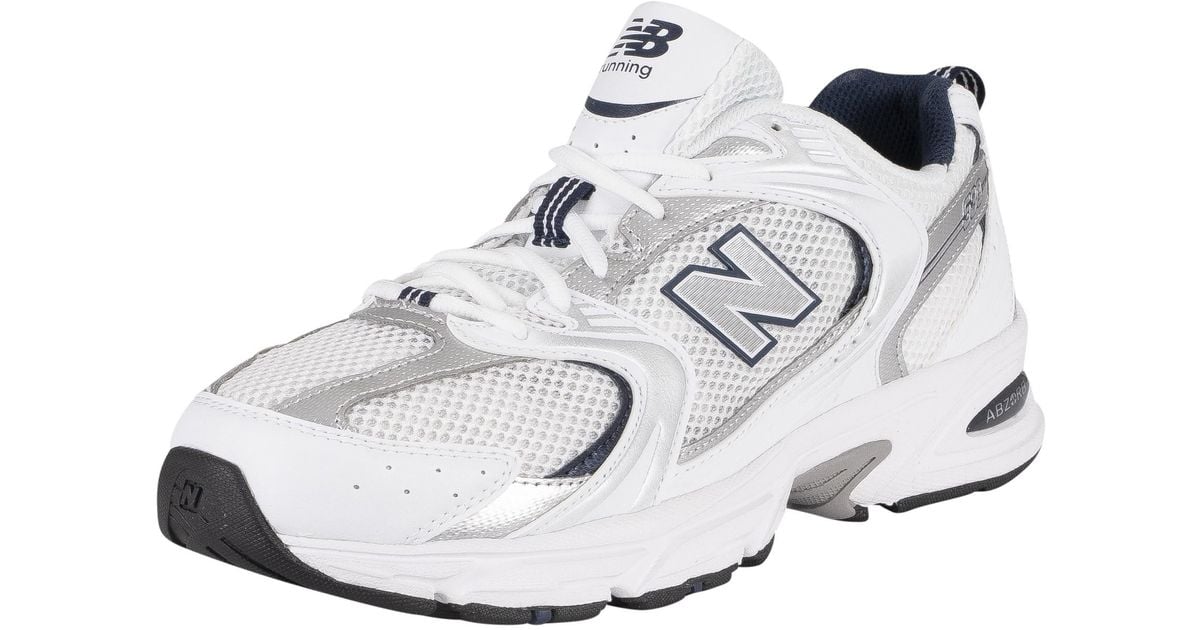 new balance silver trainers