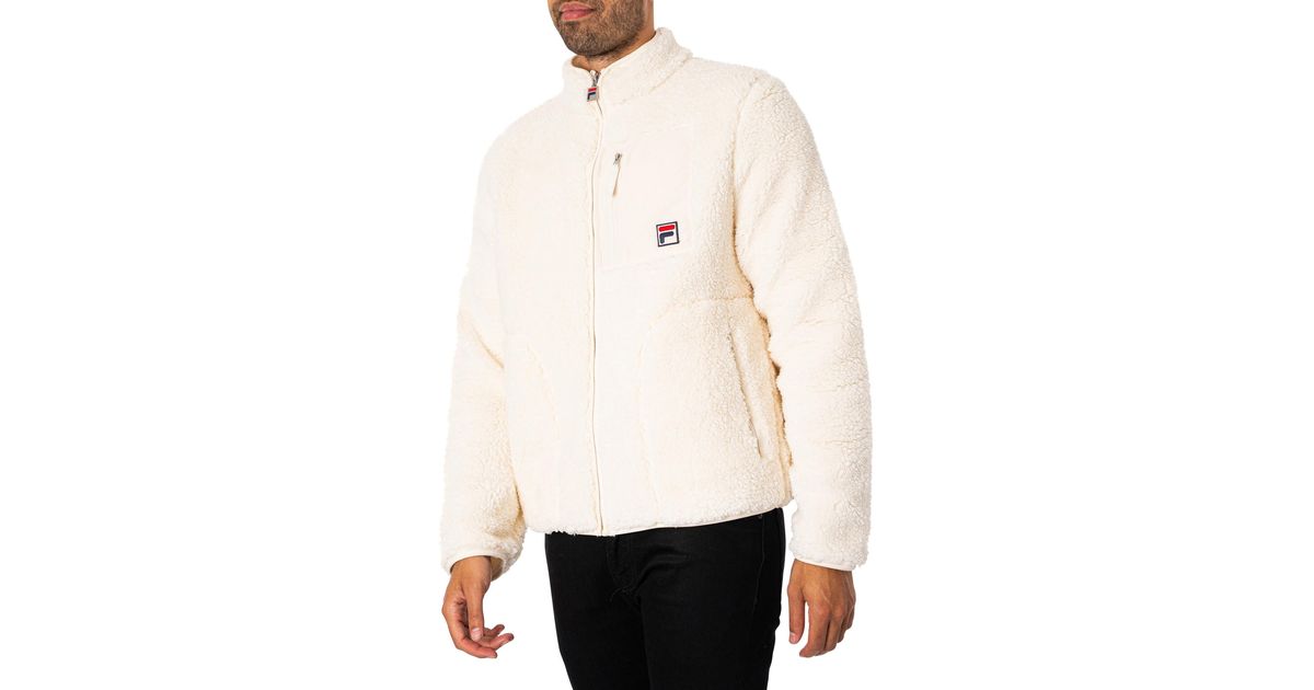 Fila Cormac Tonal Zip Fleece Jacket in White for Men Lyst Canada