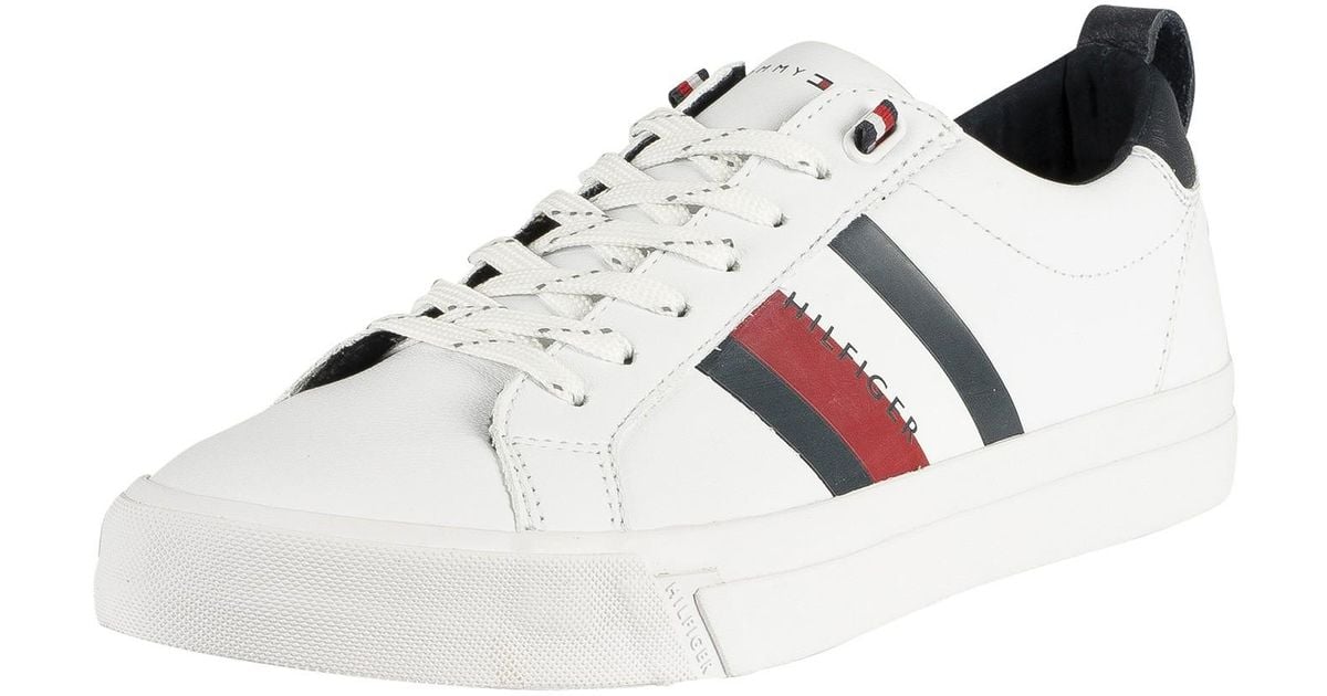 silence Murmuring Grease Flag Detail Leather Trainers Store, SAVE 57% - aveclumiere.com