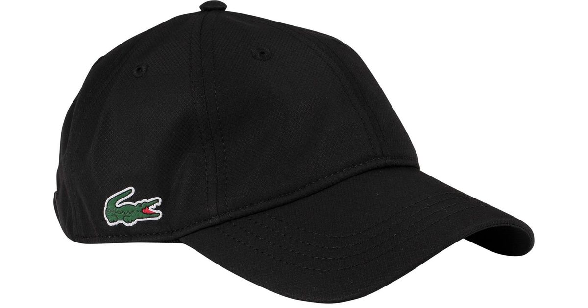 Lacoste Rubber Logo Baseball Cap in Black for Men Lyst UK