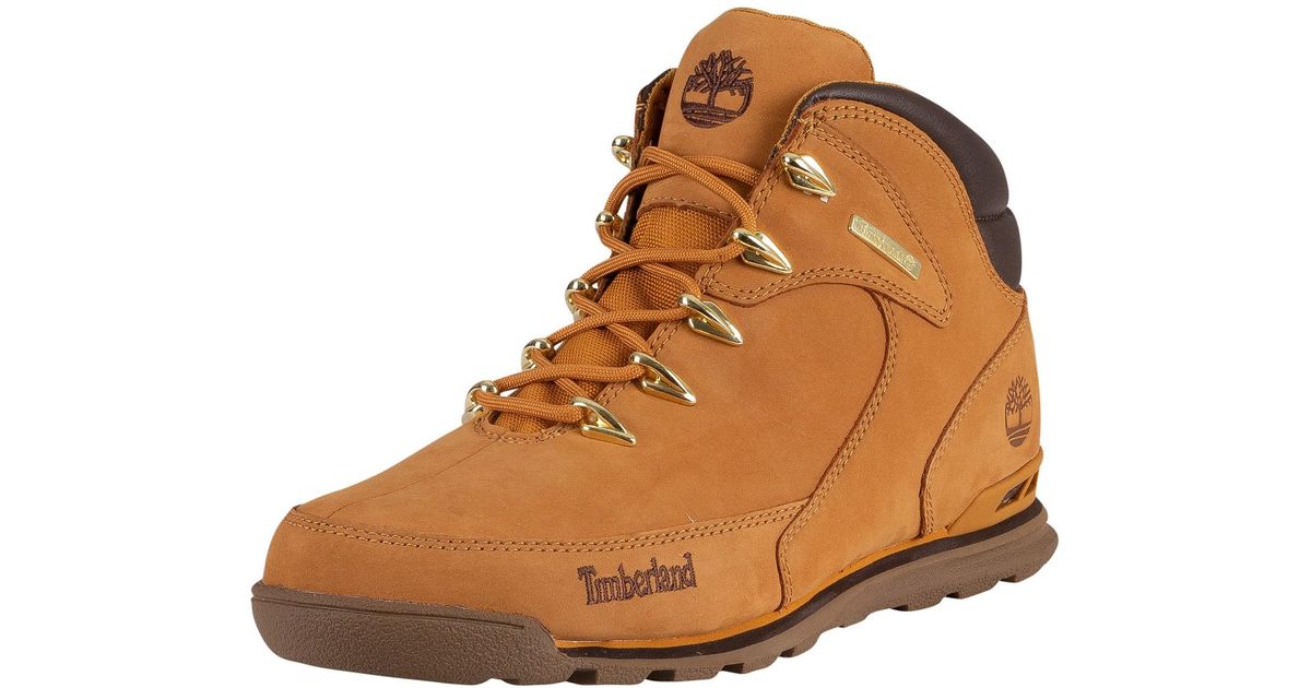 Timberland Euro Rock Mid Hiker Leather Boots in Brown for Men | Lyst  Australia