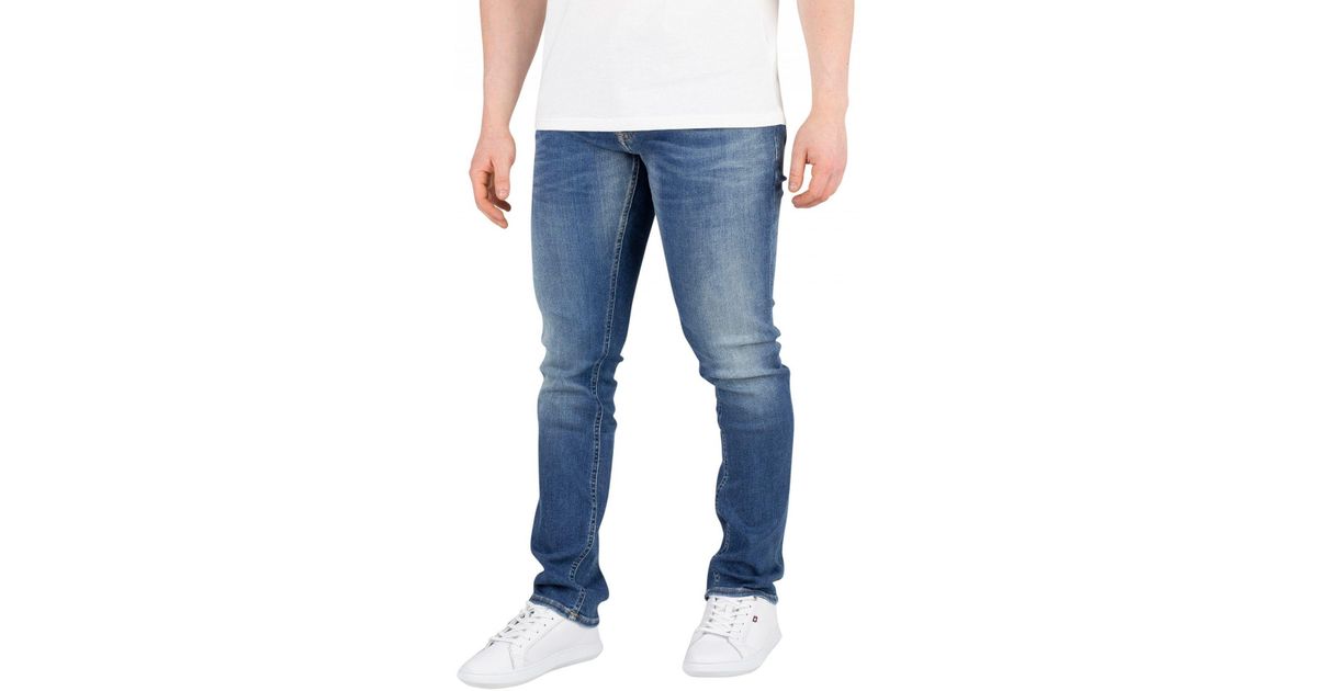 Tommy Hilfiger Denim Falcon Mid Blue Slim Scanton Jeans for Men - Lyst