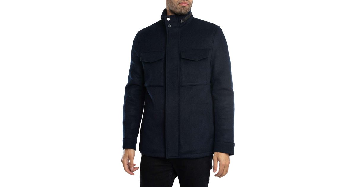 Ted Baker Knowl Funnel Neck Field Jacket in Blue for Men | Lyst Canada