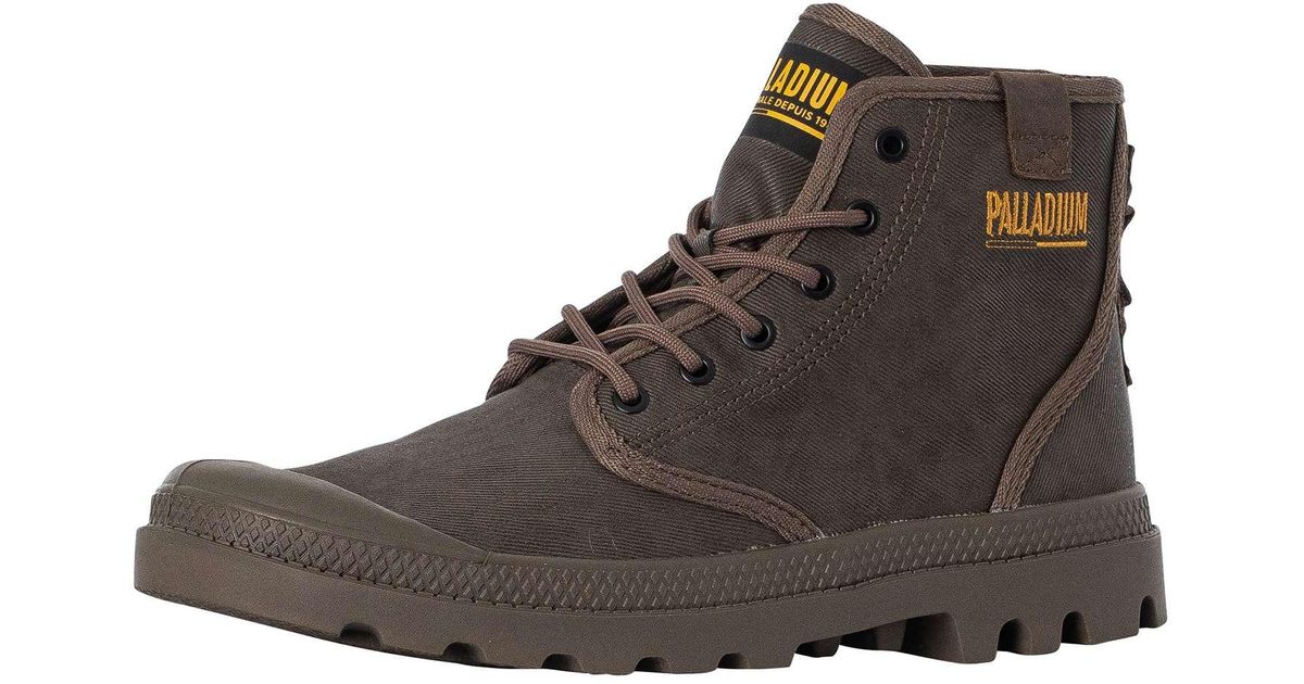 Palladium Pampa Hi Boots Women's US 7.5 EU 39 Canvas Combat Black