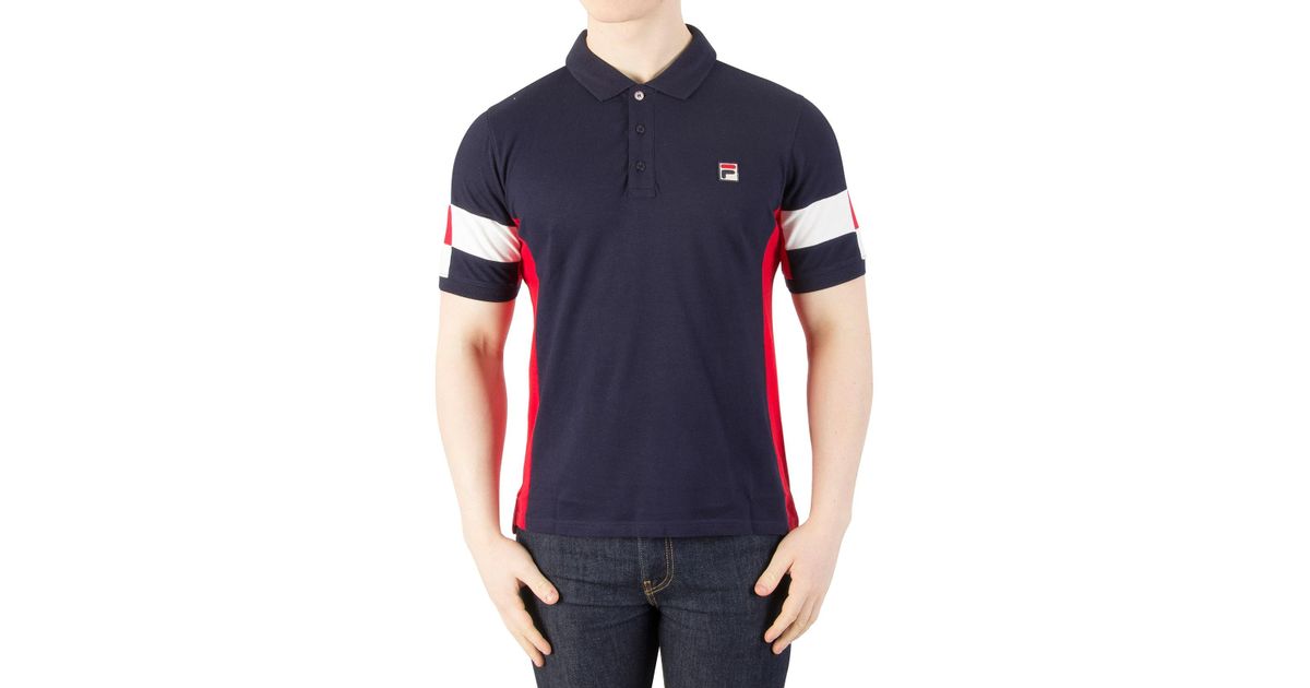 fila polo mens black