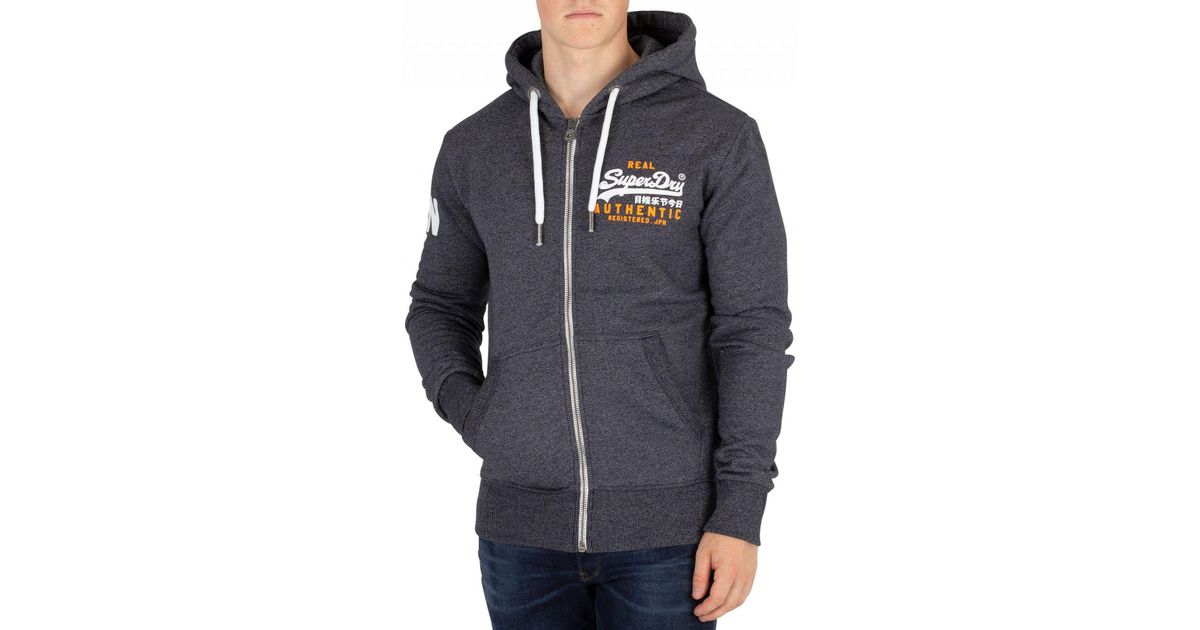 vintage authentic duo zip hoodie
