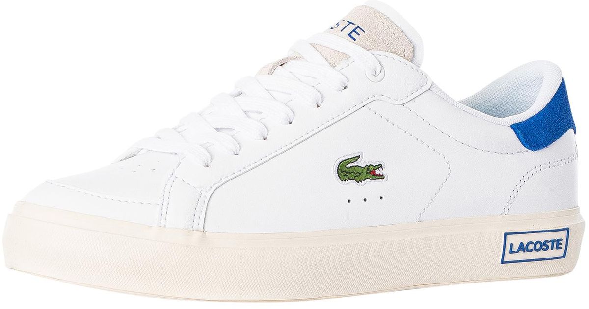 Lacoste Powercourt 123 2 Sma Leather Trainers in White for Men | Lyst
