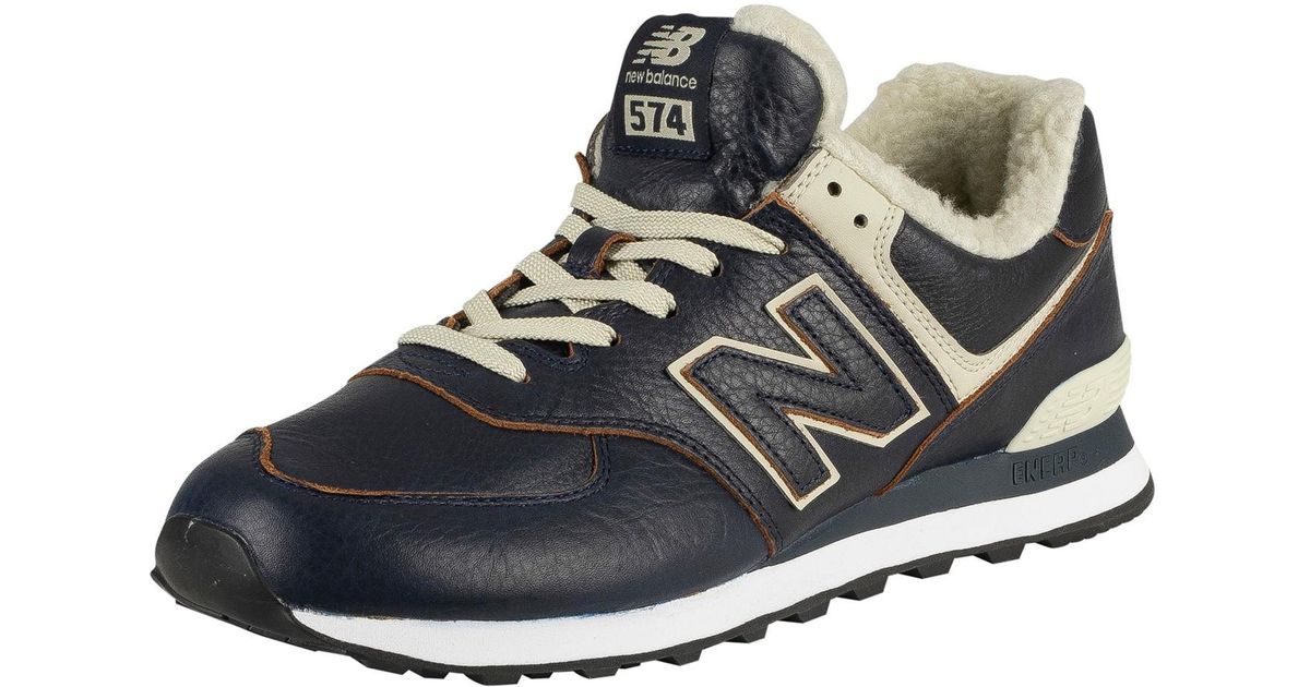 New Balance 574 Leather Sherpa Trainers for Men | Lyst Australia