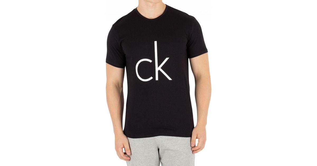 Calvin Klein Cotton Lounge T-shirt - Ck Sleep in Black for Men | Lyst ...