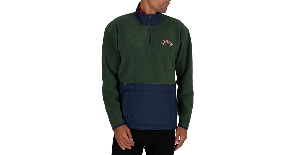 Quarter Zip Polar Fleece Sweatshirt 