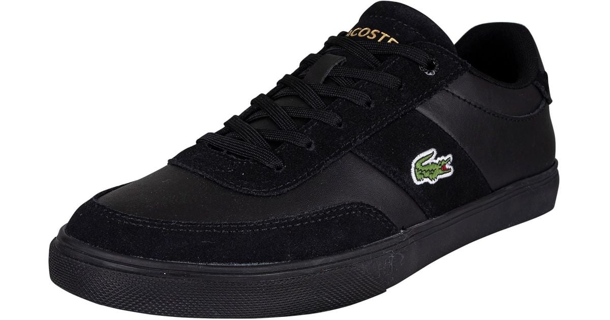 Lacoste Court-master Pro 2222sma Leather Trainers in Black for Men | Lyst