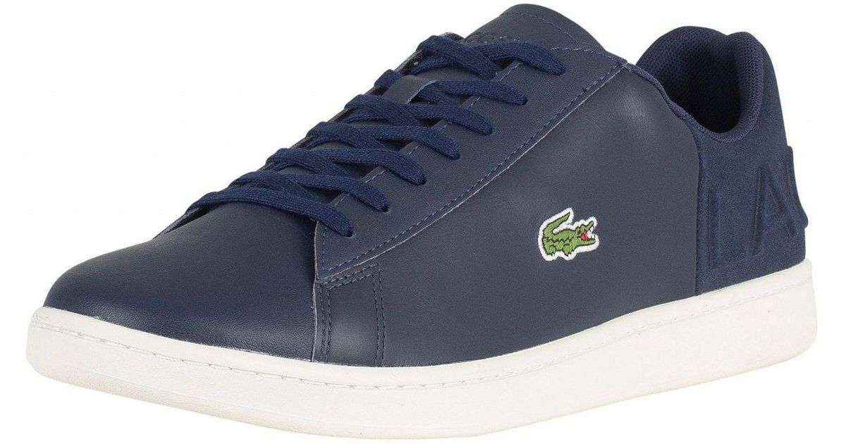 Lacoste Carnaby Evo 418 7-36SPM0015B98 Mens Blue Casual Low Top Sneakers Shoes 