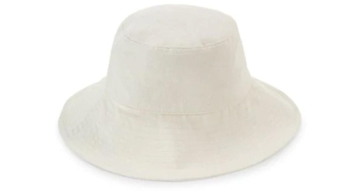 white canvas sun hat