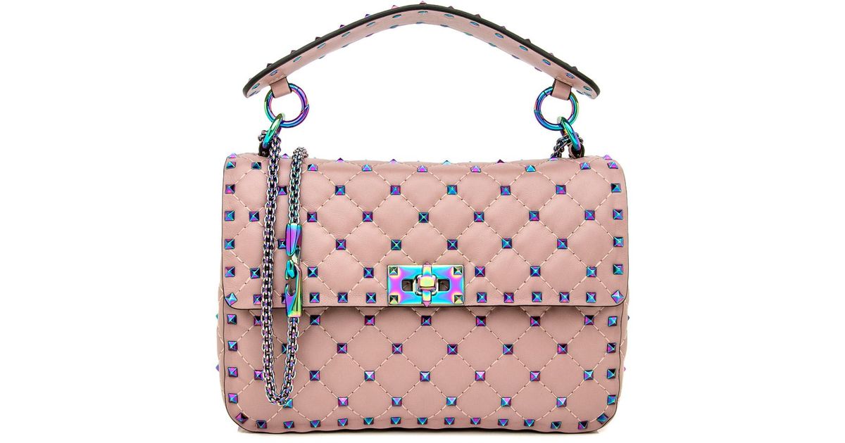 valentino rockstud spike chain bag