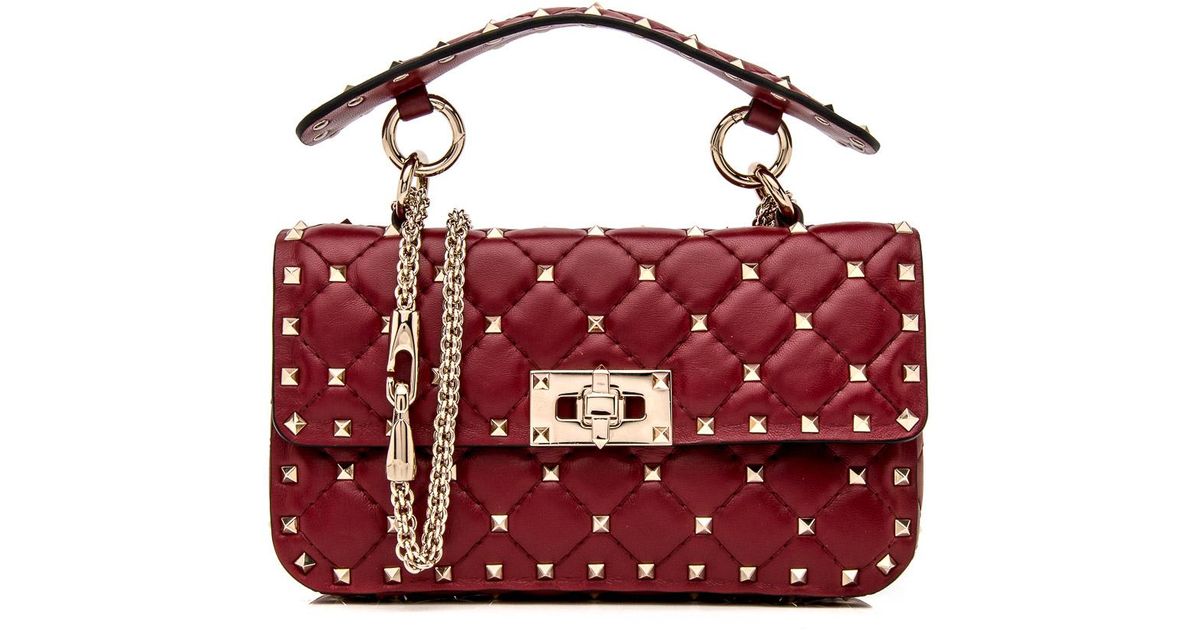 valentino rockstud spike chain bag