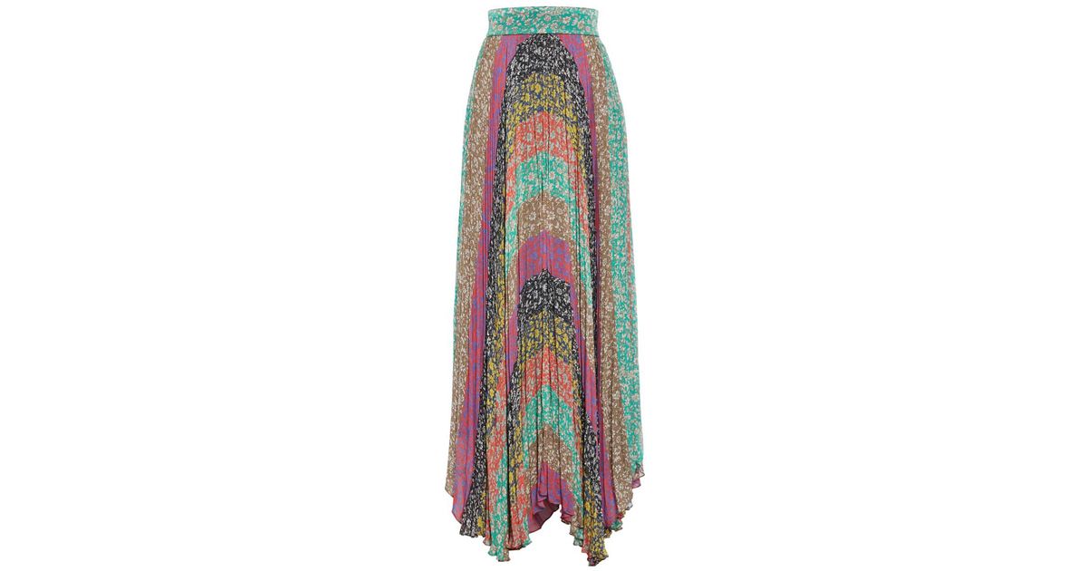 katz sunburst pleated maxi skirt