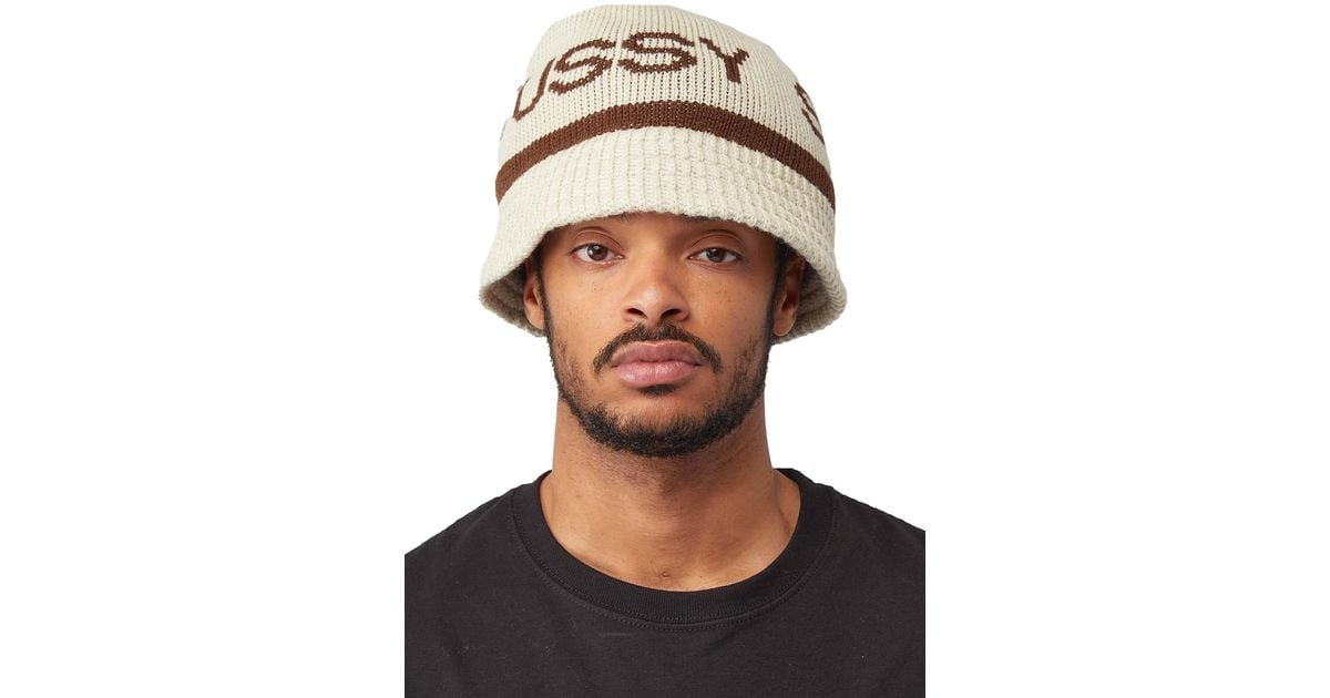 ◼️備考◼️STUSSY JACQUARD KNIT BUCKET HAT ナチュラル