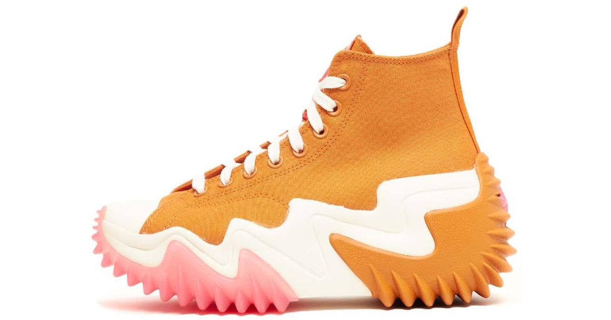 Converse Run Star Hi Monarch Shoes in Orange for Men | Lyst