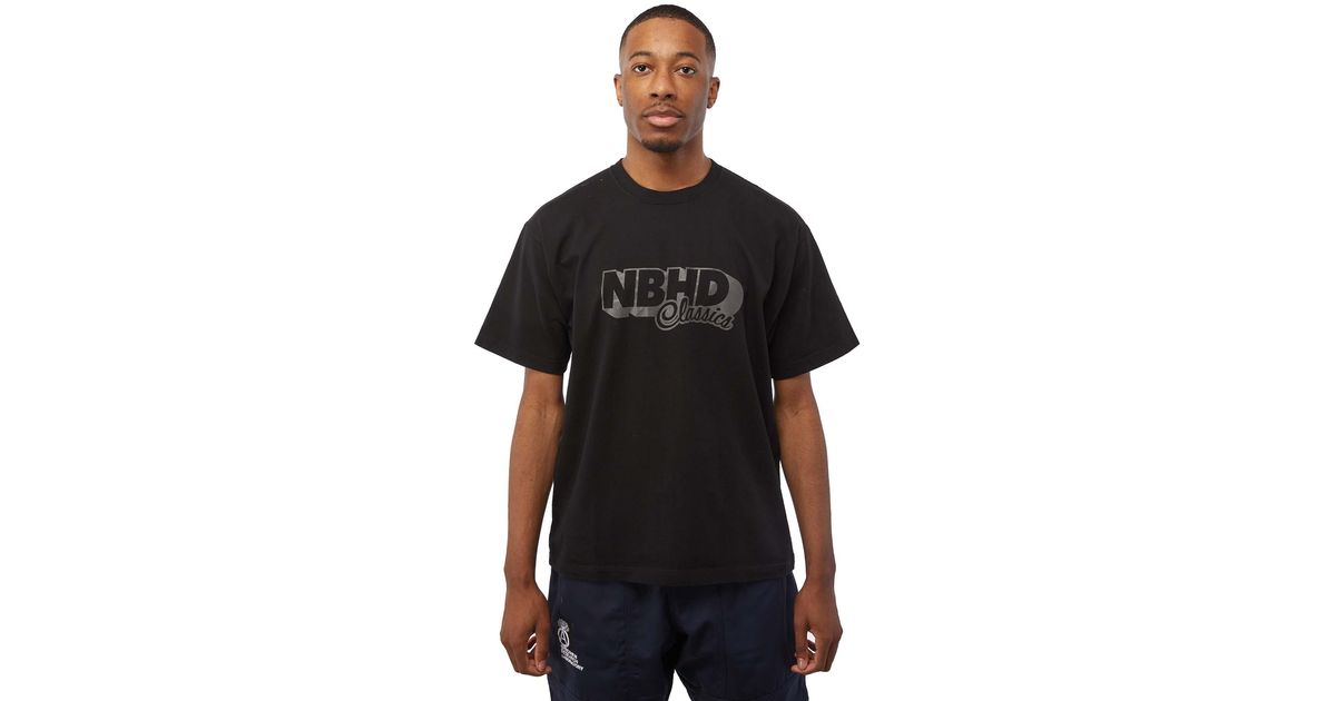 Neighborhood Cotton Nh-8 Mens Clothing T-shirts Short sleeve t-shirts Ss black for Men C-tee 