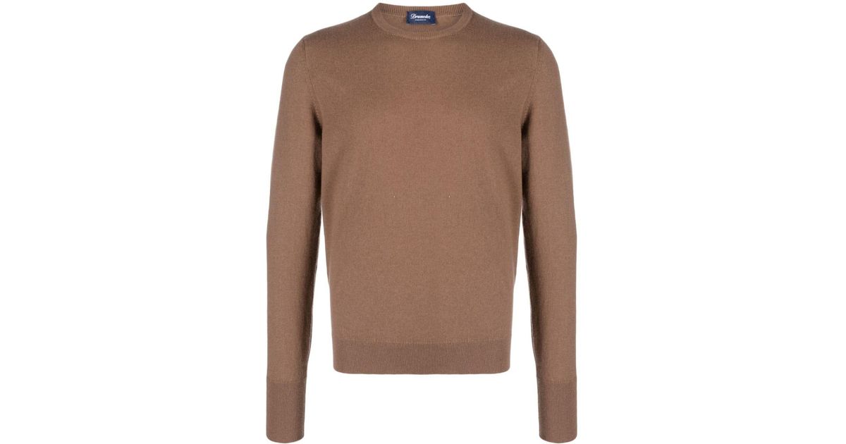 Drumohr Fine-knit Cashmere Jumper in Brown for Men | Lyst