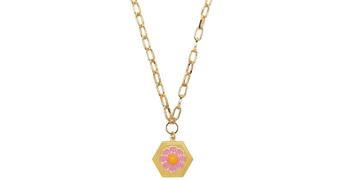 WILHELMINA GARCIA Daisy Pendant Necklace in Gold (Metallic) | Lyst