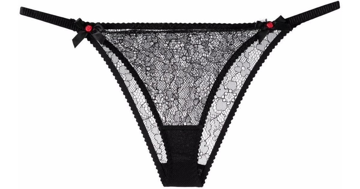 Agent Provocateur Lorna Lace Thong in Black | Lyst