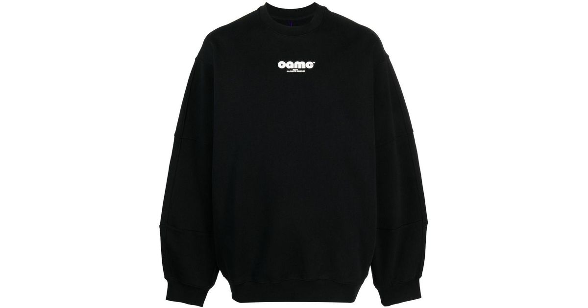 OAMC Logo-patch Cotton Sweatshirt in Black for Men | Lyst