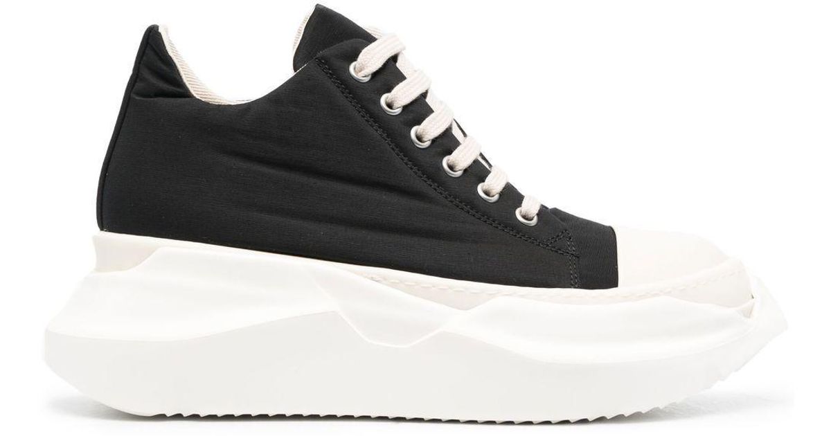Rick Owens DRKSHDW Leather Abstract Chunky Lace-up Sneakers in Black ...