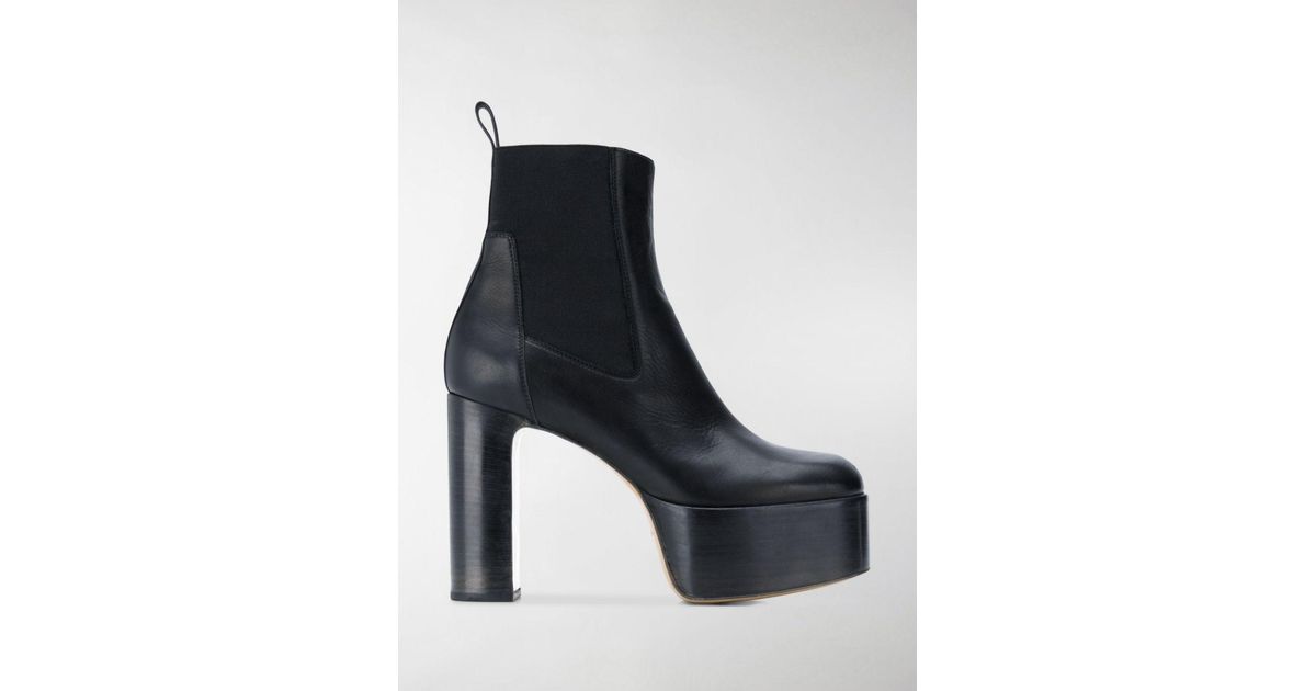 Rick Owens Leather Kiss 125mm Ankle Boots in Black - Lyst