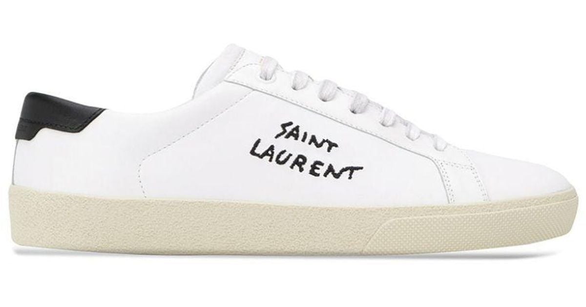 Saint Laurent Leather Court Classic Sl/06 Low-top Sneakers in White - Lyst